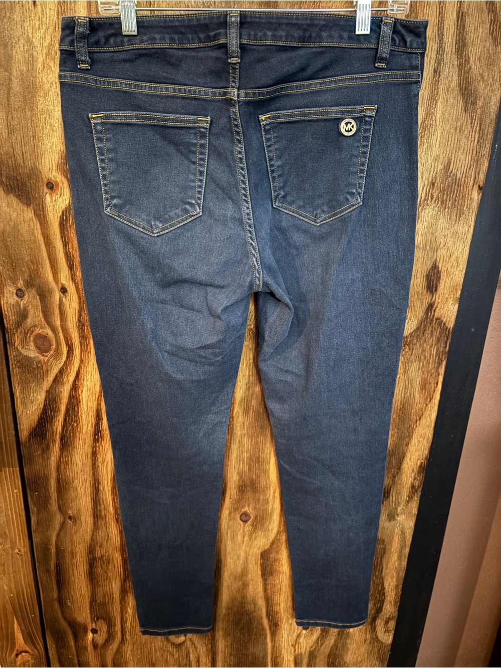 Michael Kors Navy Skinny Women’s Jeans with MK Button